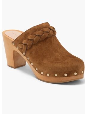 Loeffler Randall Merril Suede Mule Wooden Clogs